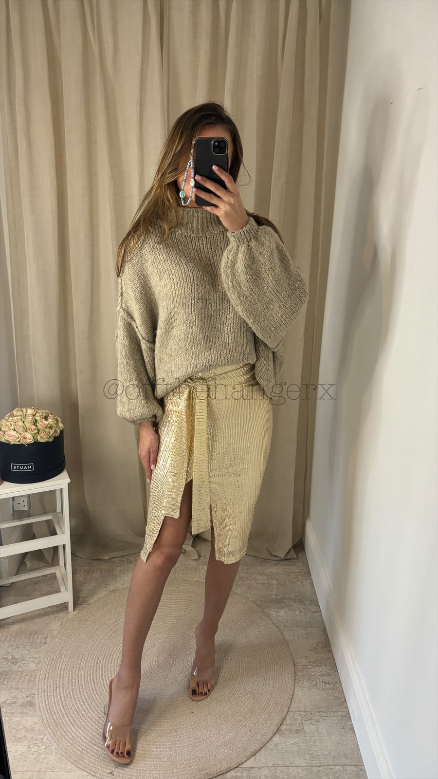 HALLE SEQUIN SKIRT