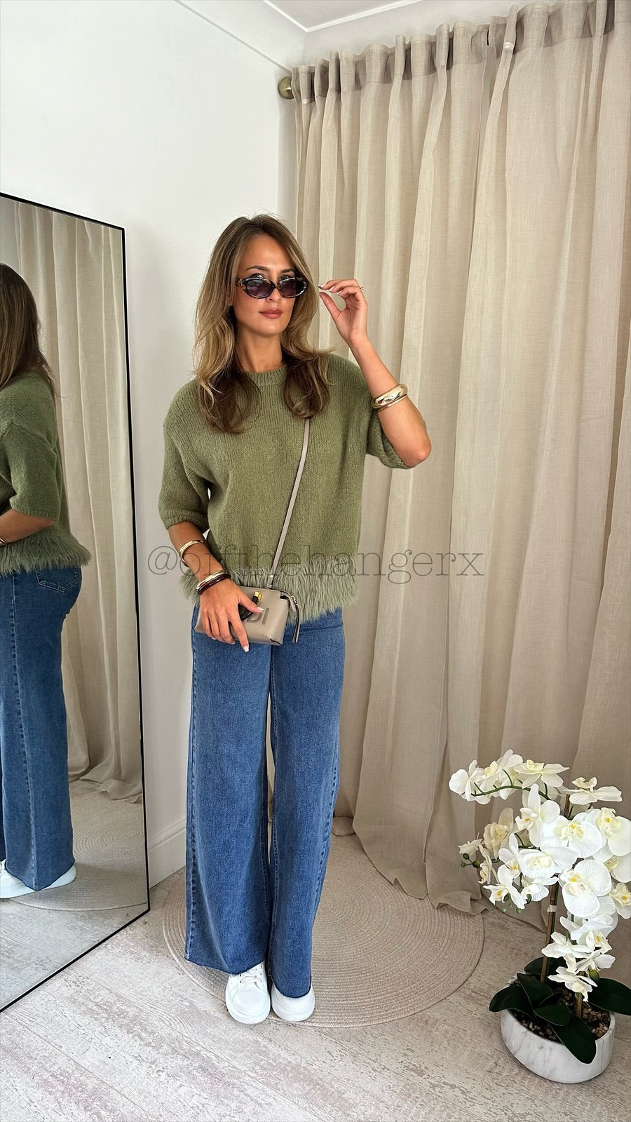 THELMA FUR TRIM JUMPER