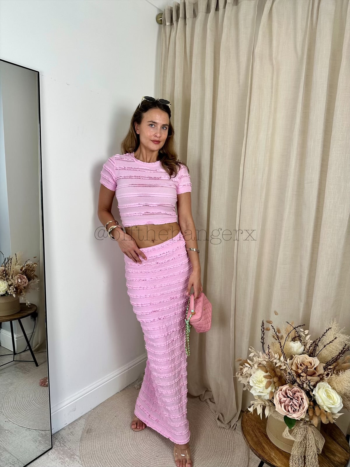 CLARICE CRINKLE MAXI SKIRT SET