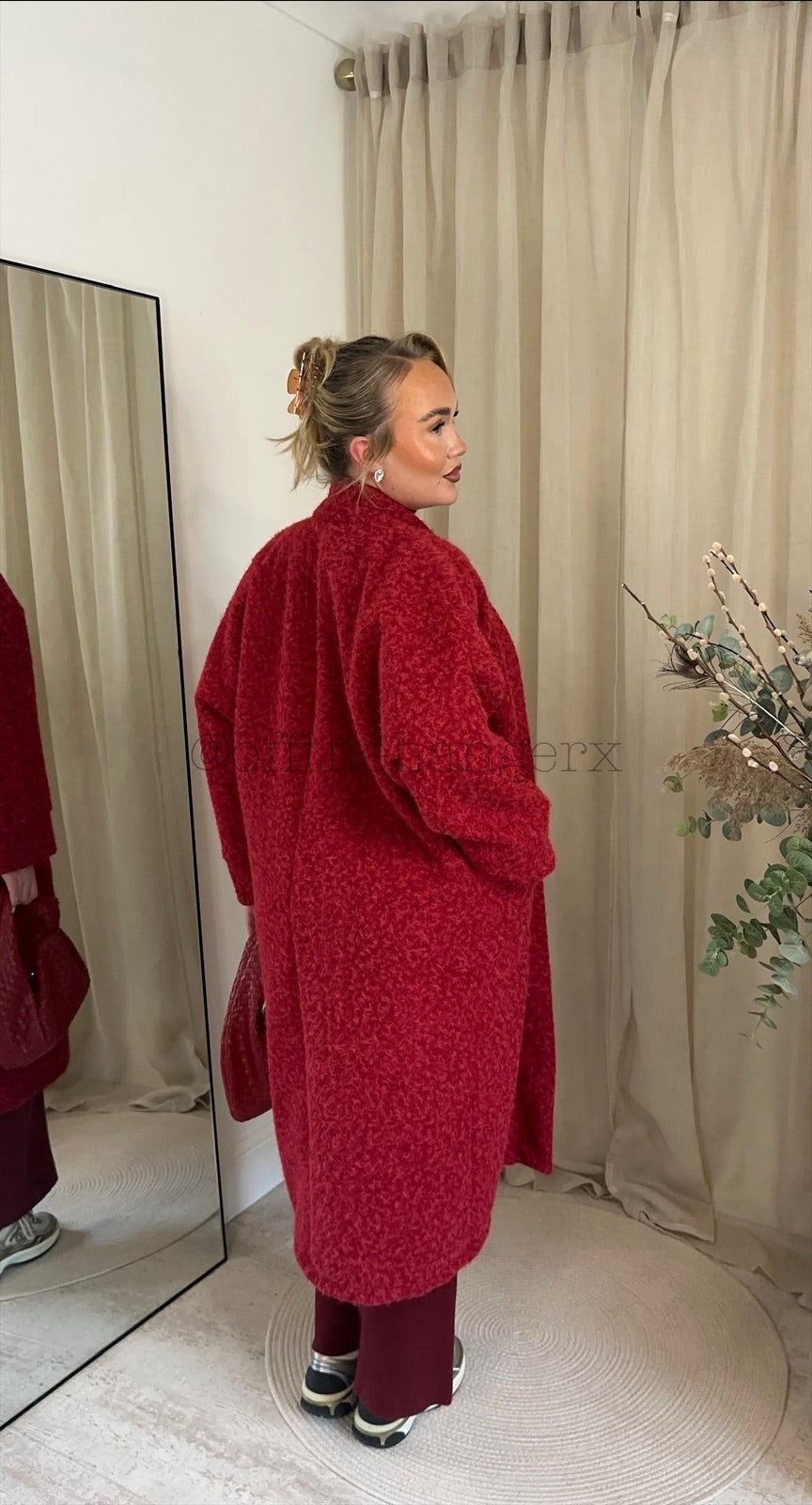 HAZEL WOOL FEEL OVERSIZED COAT