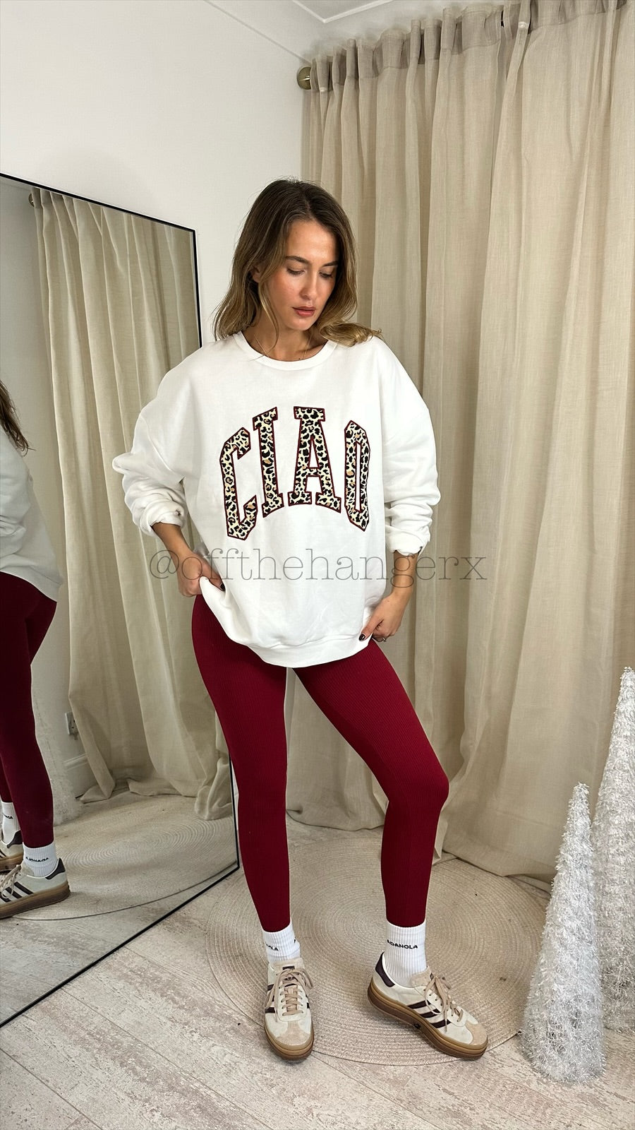 CIAO THICK FLEECE LINED SWEATSHIRT