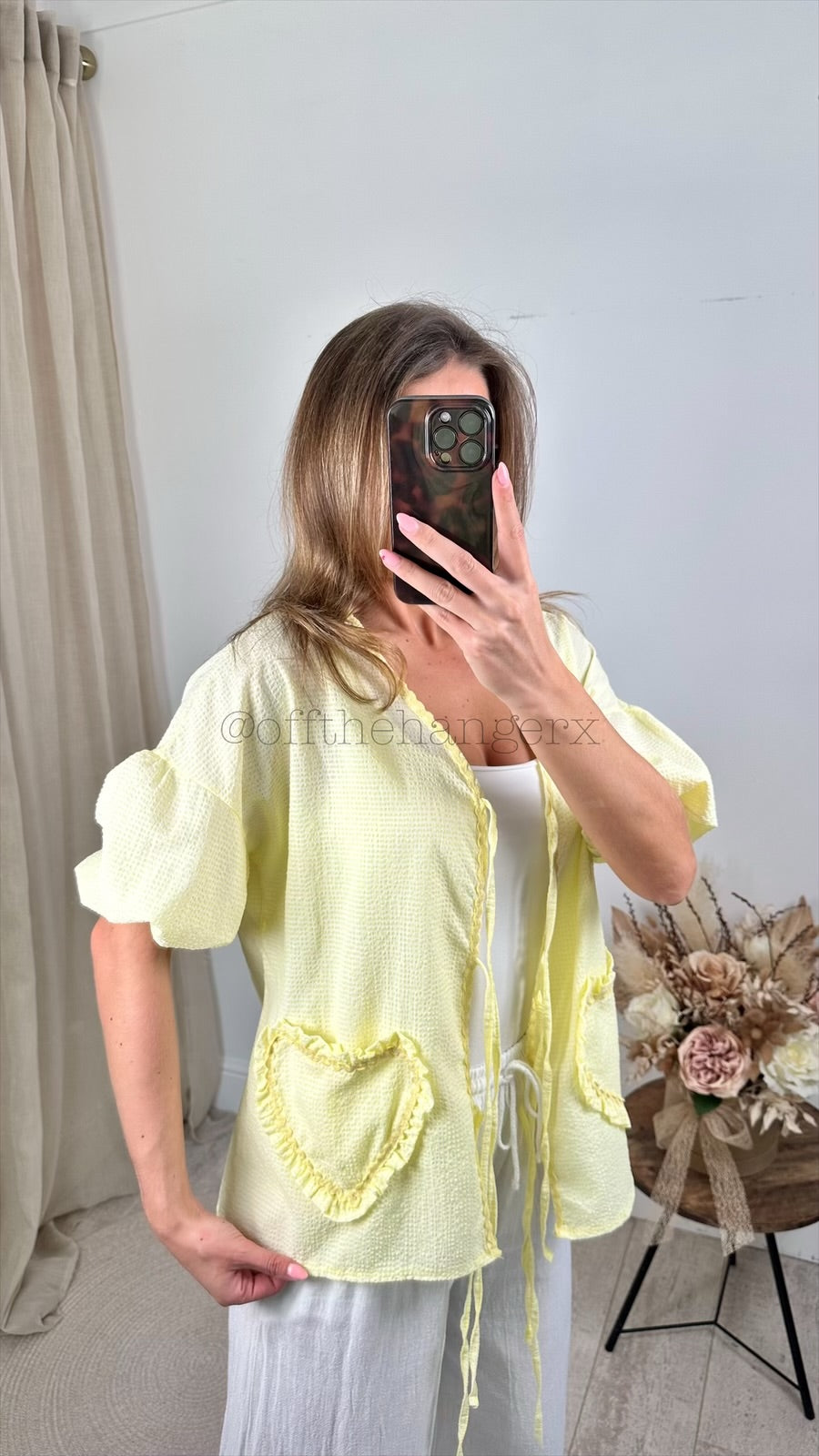 HATTIE GINGHAM TIE FRONT SHIRT