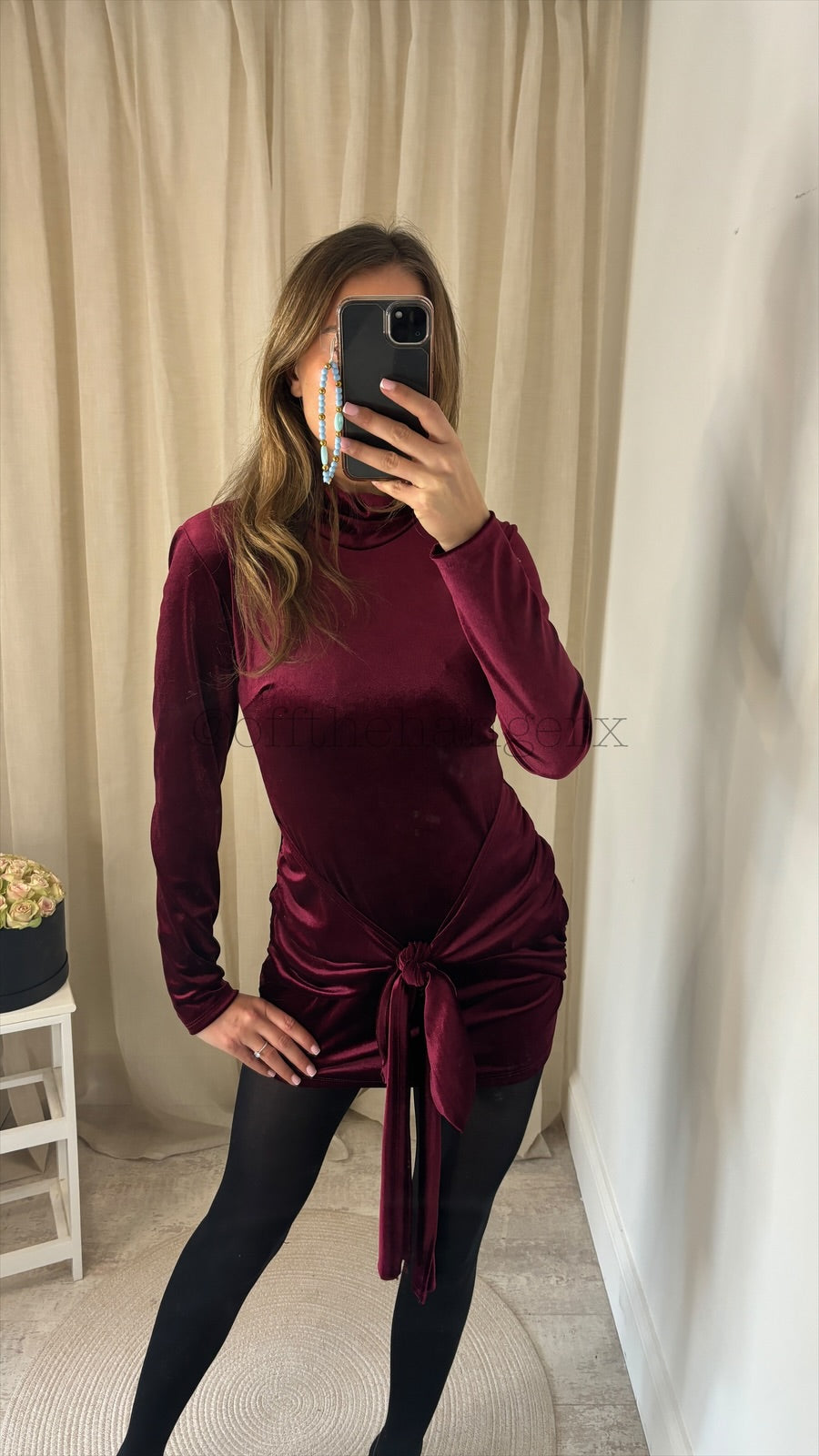 CHIA VELVET RUCHED MINI DRESS