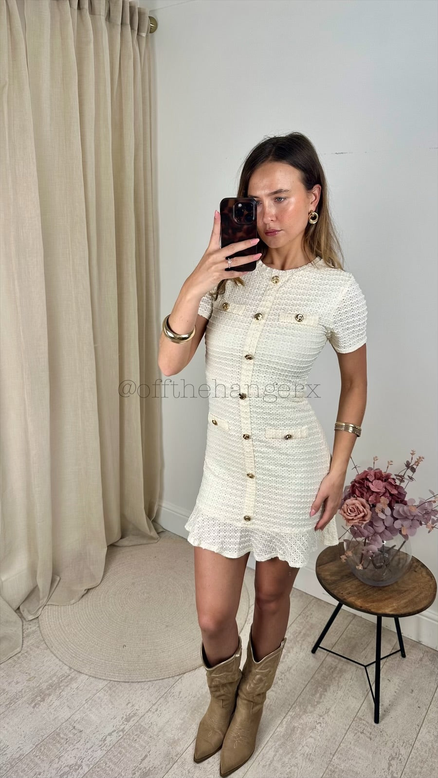 MEGHAN MILITARY BUTTON DRESS