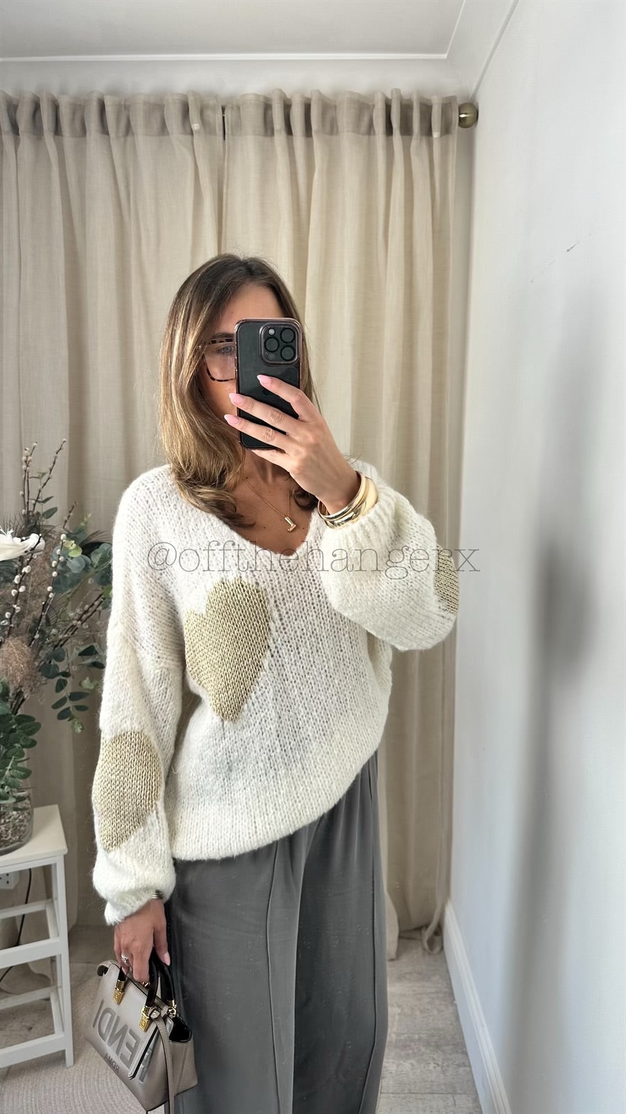 LAYLA METALLIC HEART JUMPER