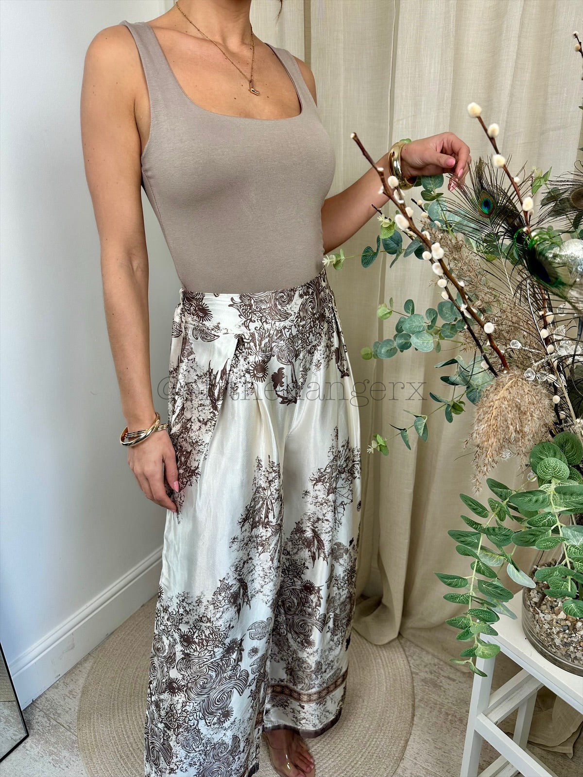 LIBBY PATTERNED HIGH WAIST TROUSERS