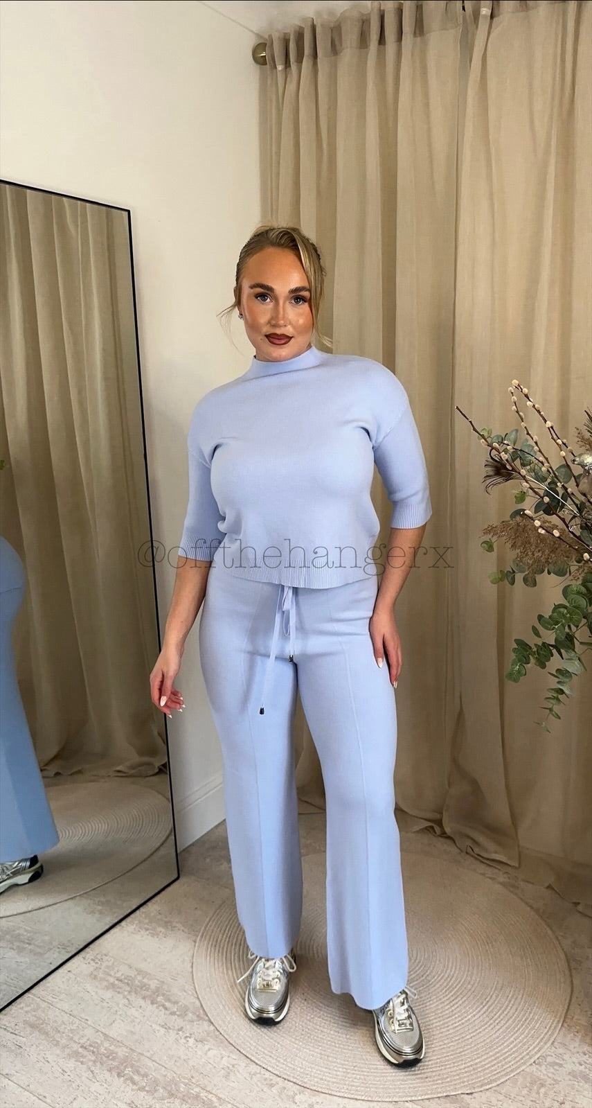 FELICIA PETITE SOFT KNIT HALF SLEEVE SET