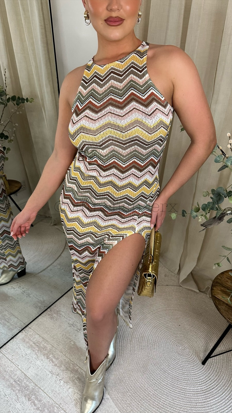 MAIA MIDI SPLIT DRESS