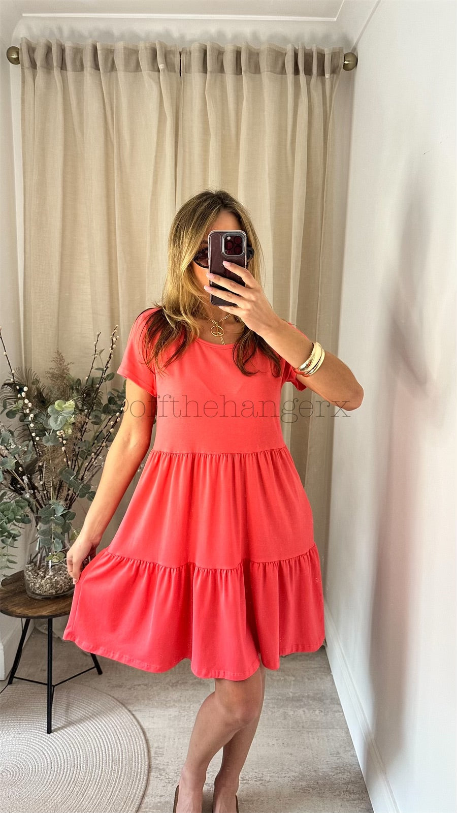 TREYA COTTON TIERED DRESS
