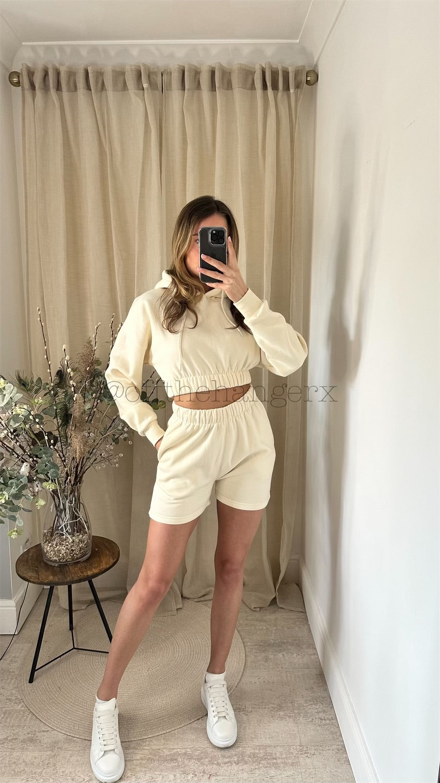 BIANCA FLEECE HOODED SHORT SET