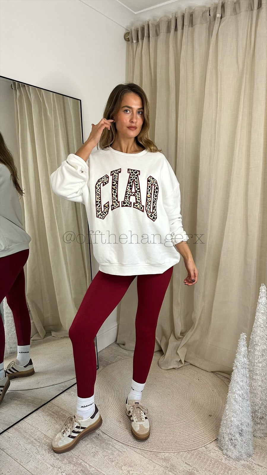 CIAO THICK FLEECE LINED SWEATSHIRT