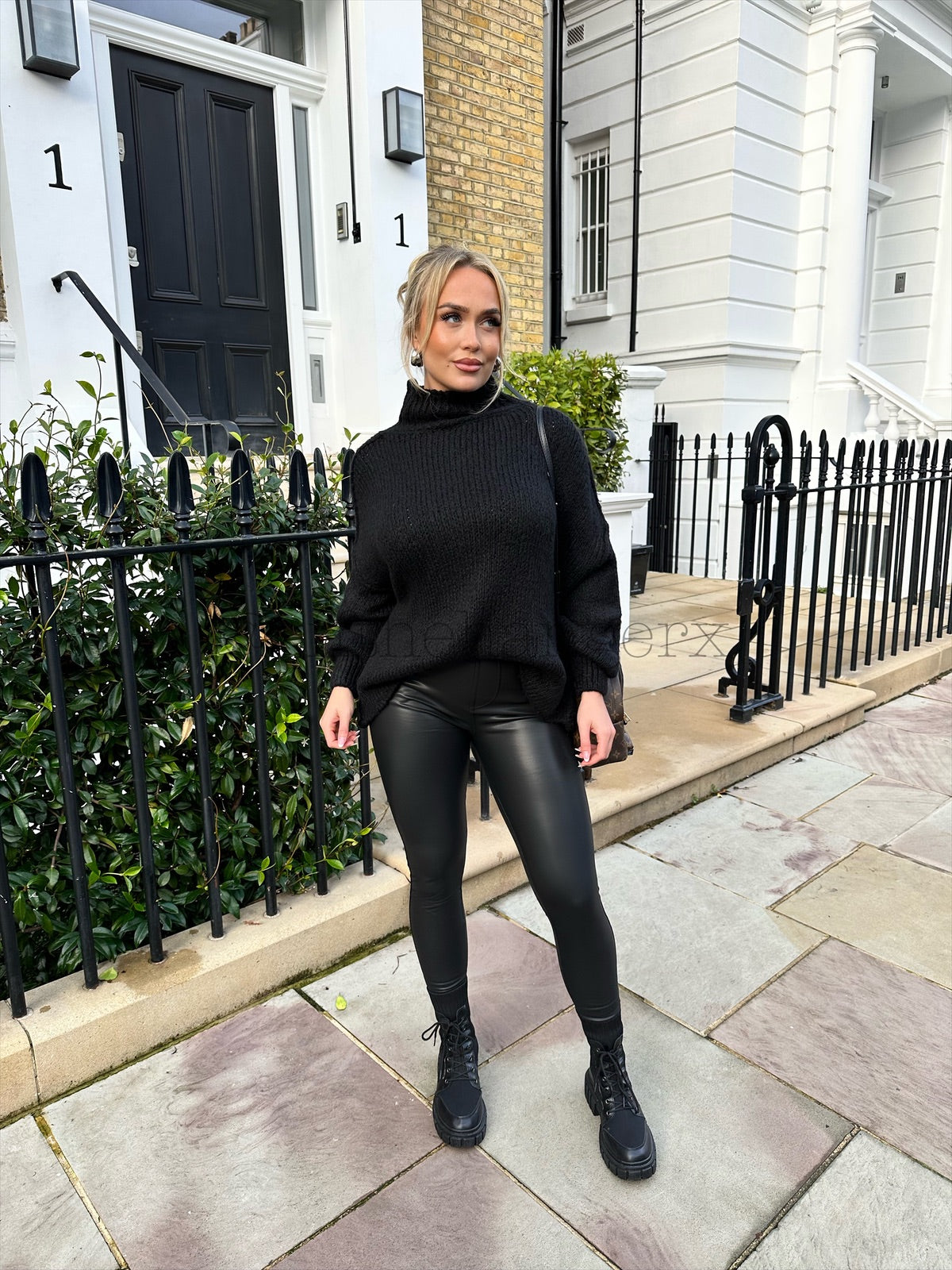 CATH HIGH WAIST PU JEGGINGS