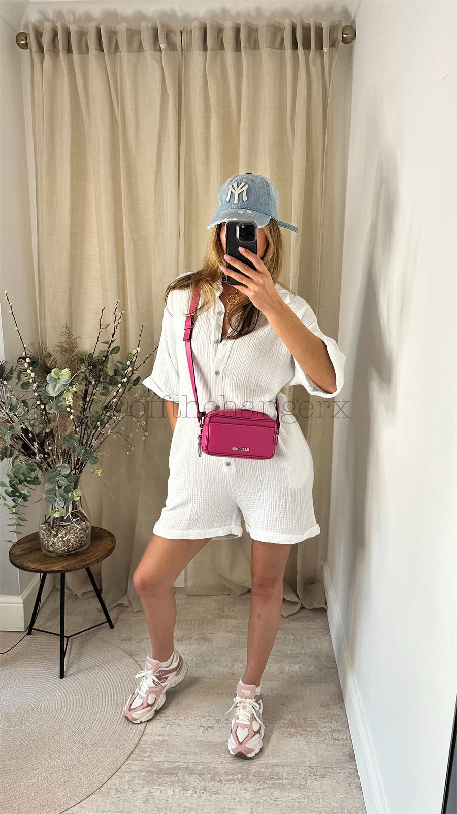 LESTER CHEESECLOTH BELTED ROMPER