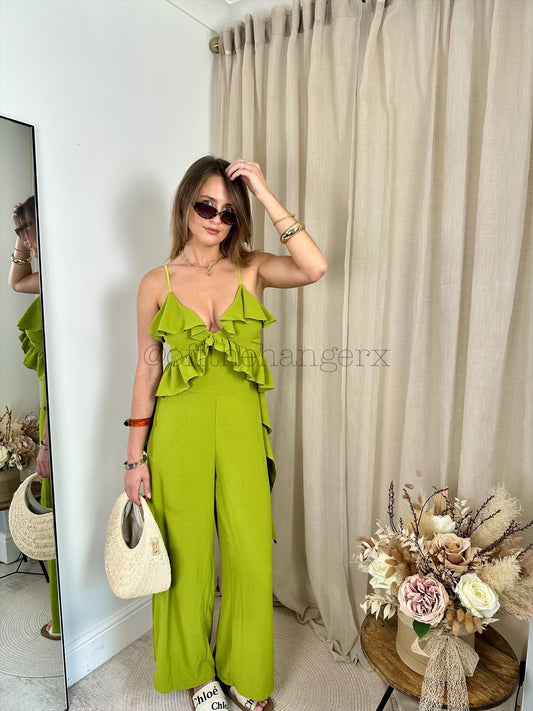 ARIA FRILL DETAILED JUMPSUIT