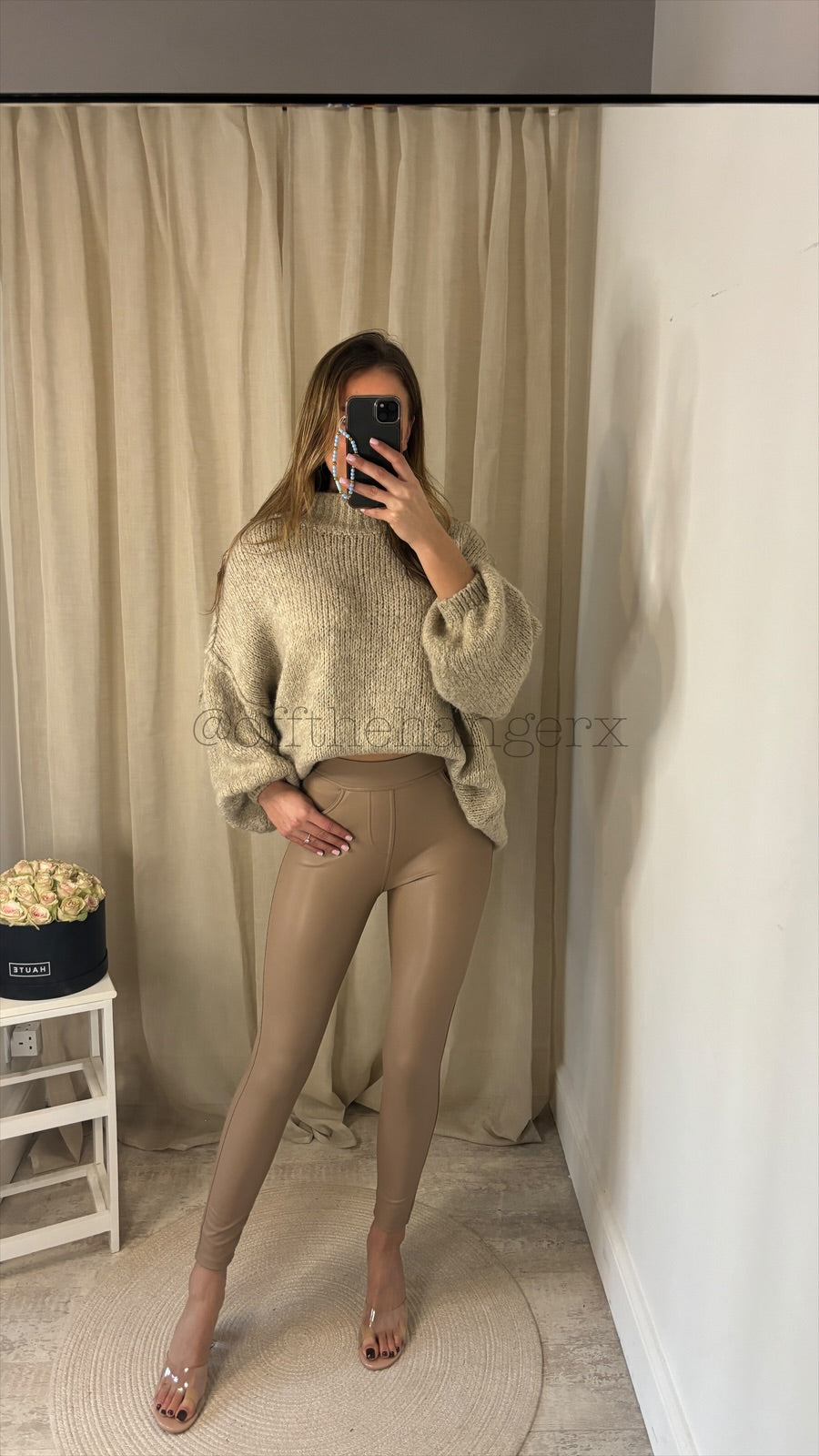 CHARLENE PU LEATHER FLARES