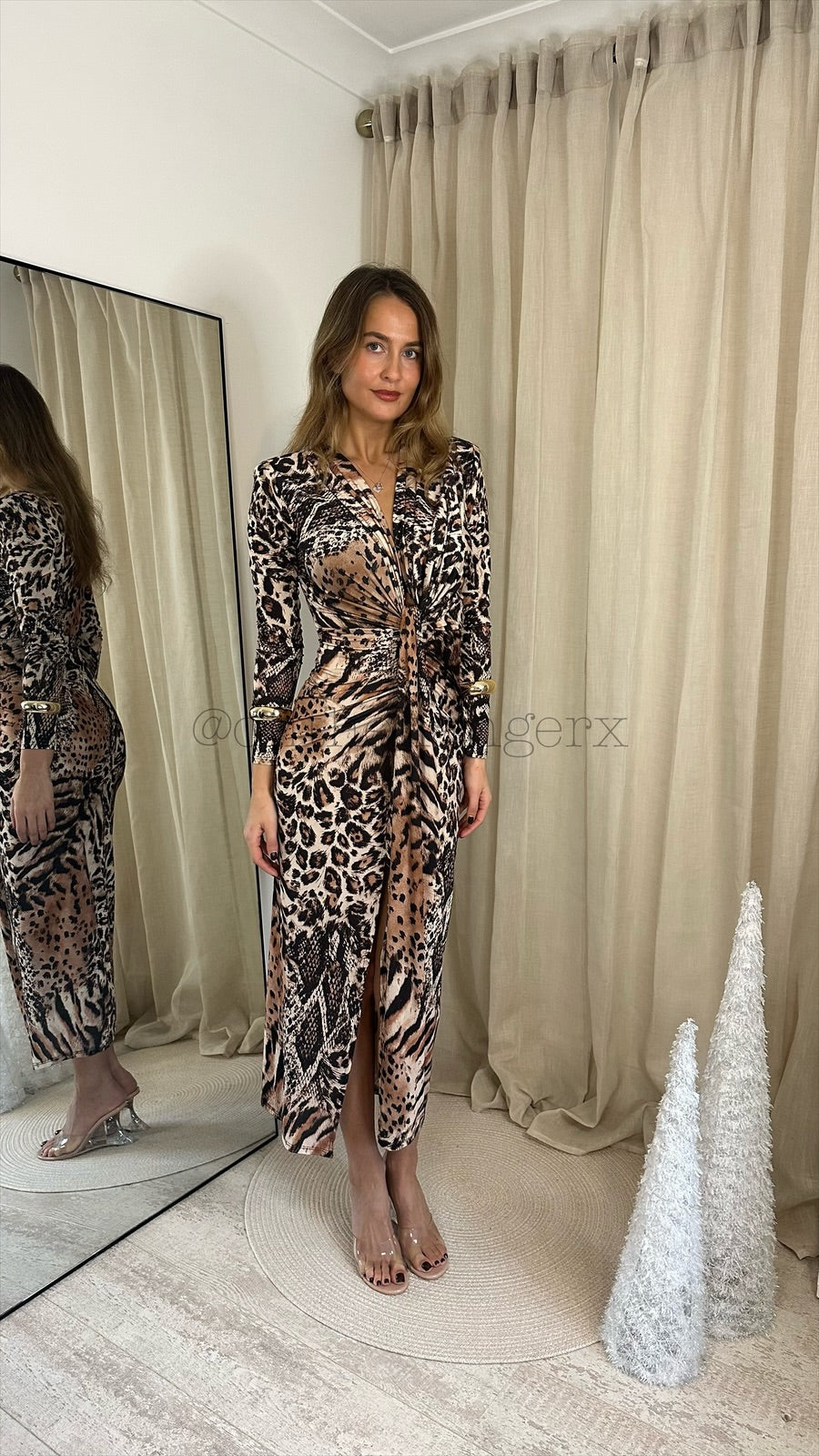 AMELIA PRINTED MIDI DRESS