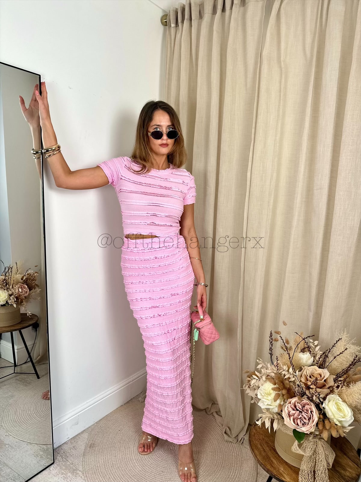 CLARICE CRINKLE MAXI SKIRT SET