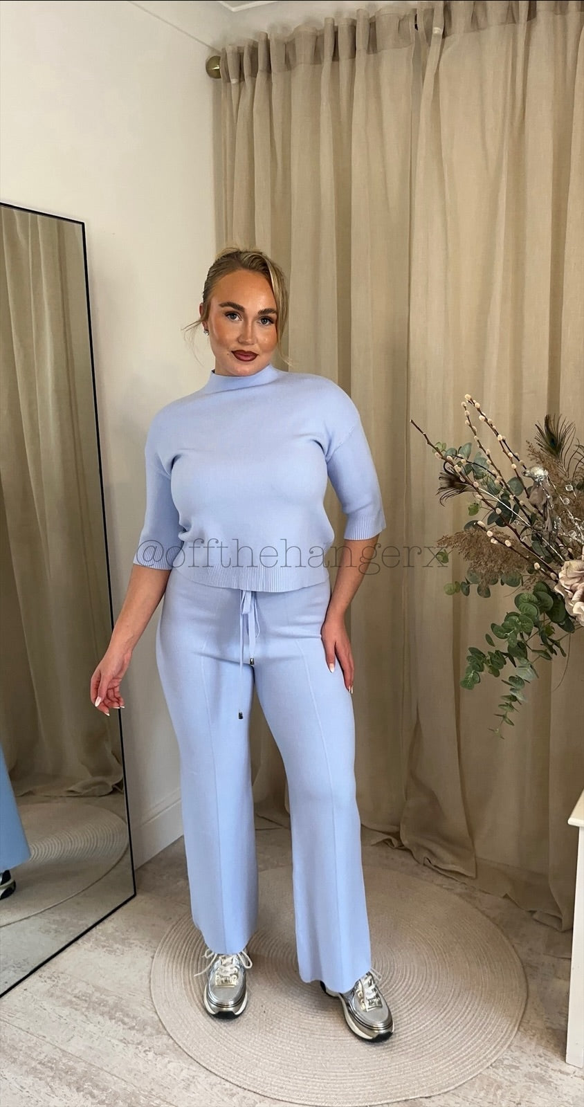 FELICIA PETITE SOFT KNIT HALF SLEEVE SET