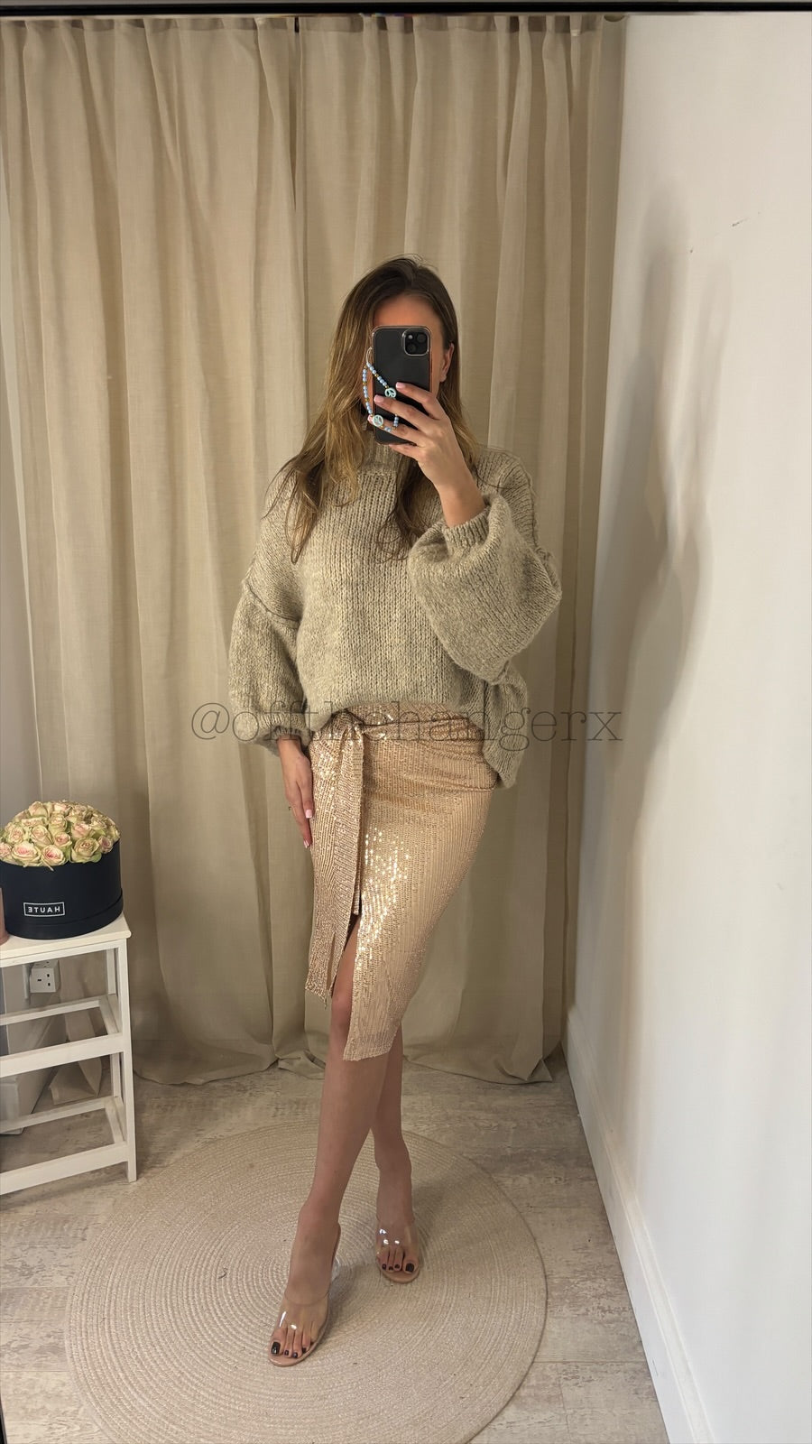 HALLE SEQUIN SKIRT