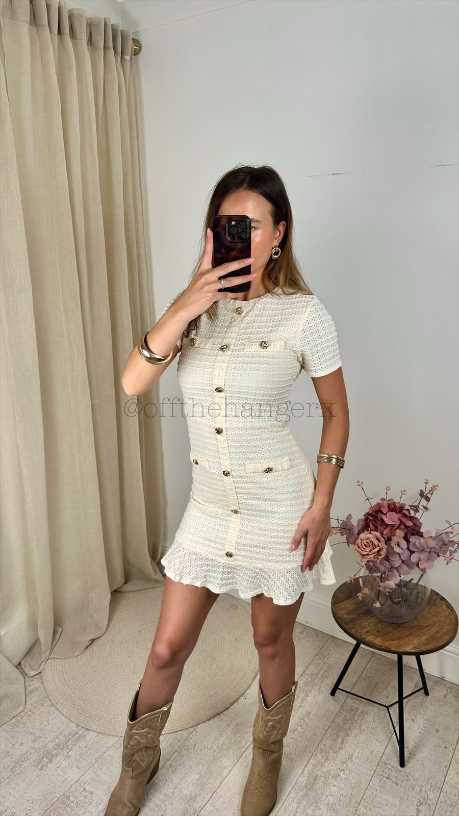 MEGHAN MILITARY BUTTON DRESS
