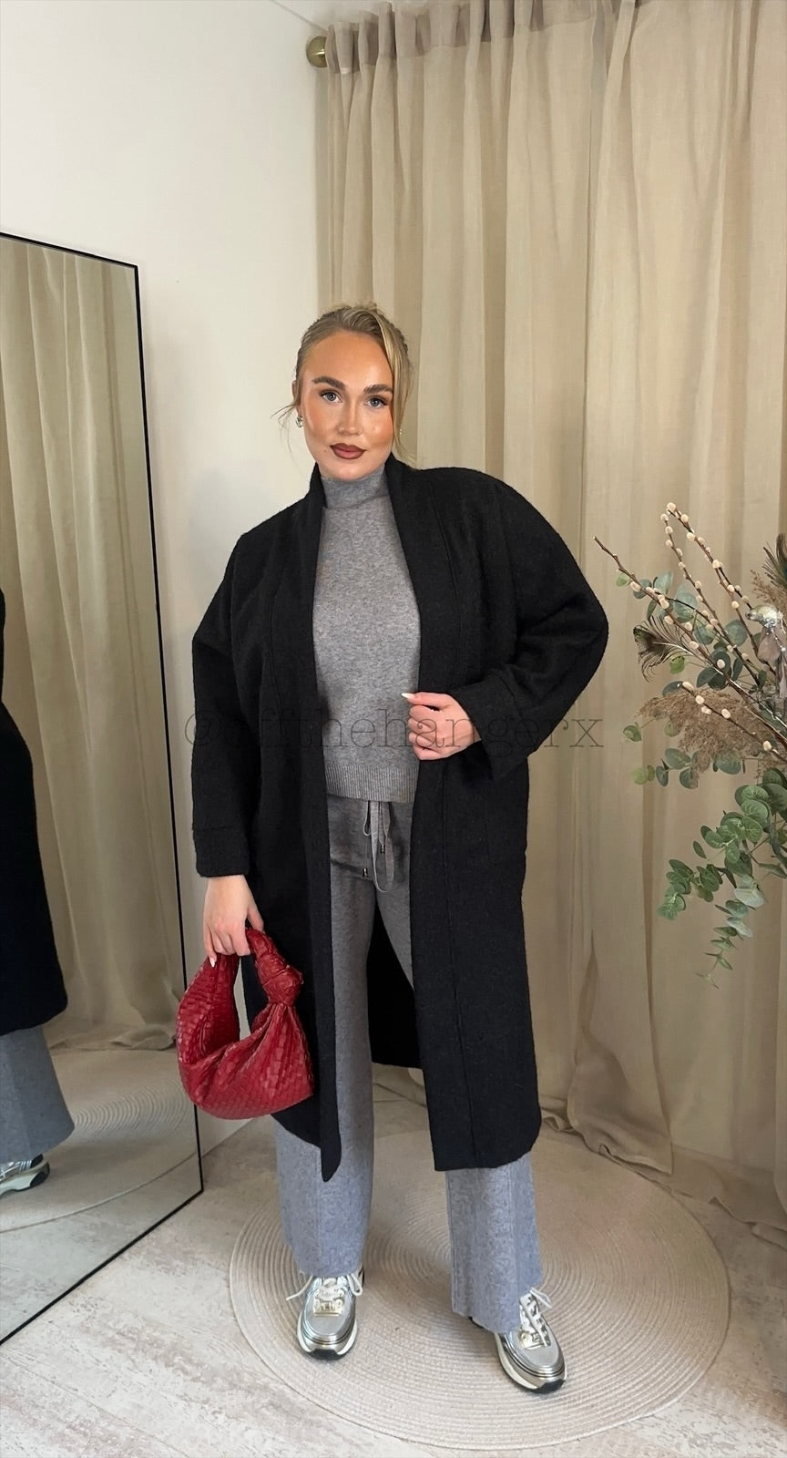 HAZEL WOOL FEEL OVERSIZED COAT