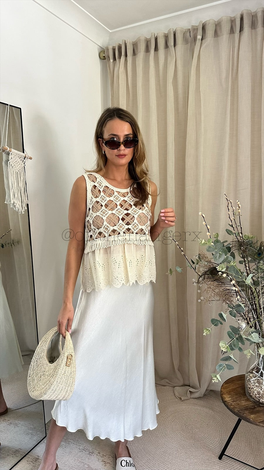 MYLA CROCHET PEPLUM BLOUSE