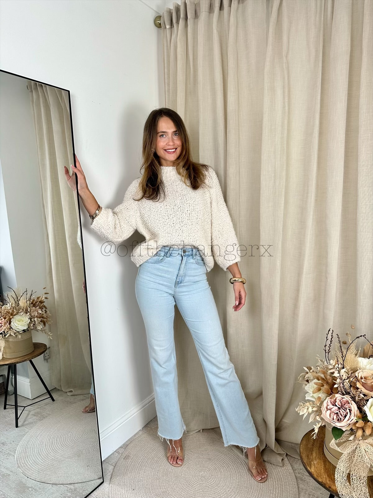 OLIVE POPCORN SOFT KNIT JUMPER