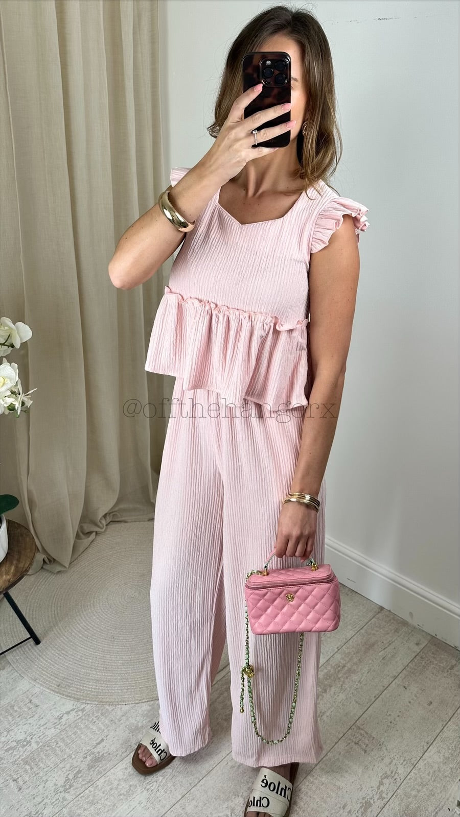 LARISSA PLEATED FRILL SET