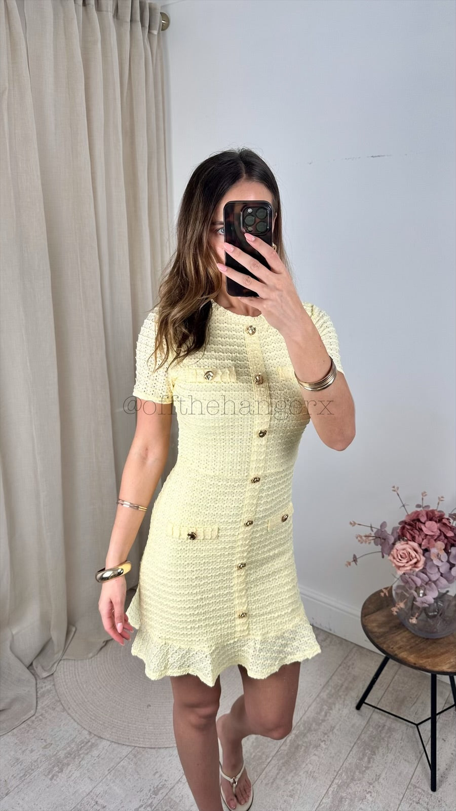 MEGHAN MILITARY BUTTON DRESS