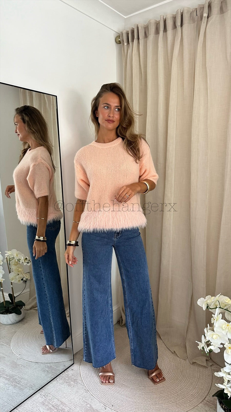 THELMA FUR TRIM JUMPER