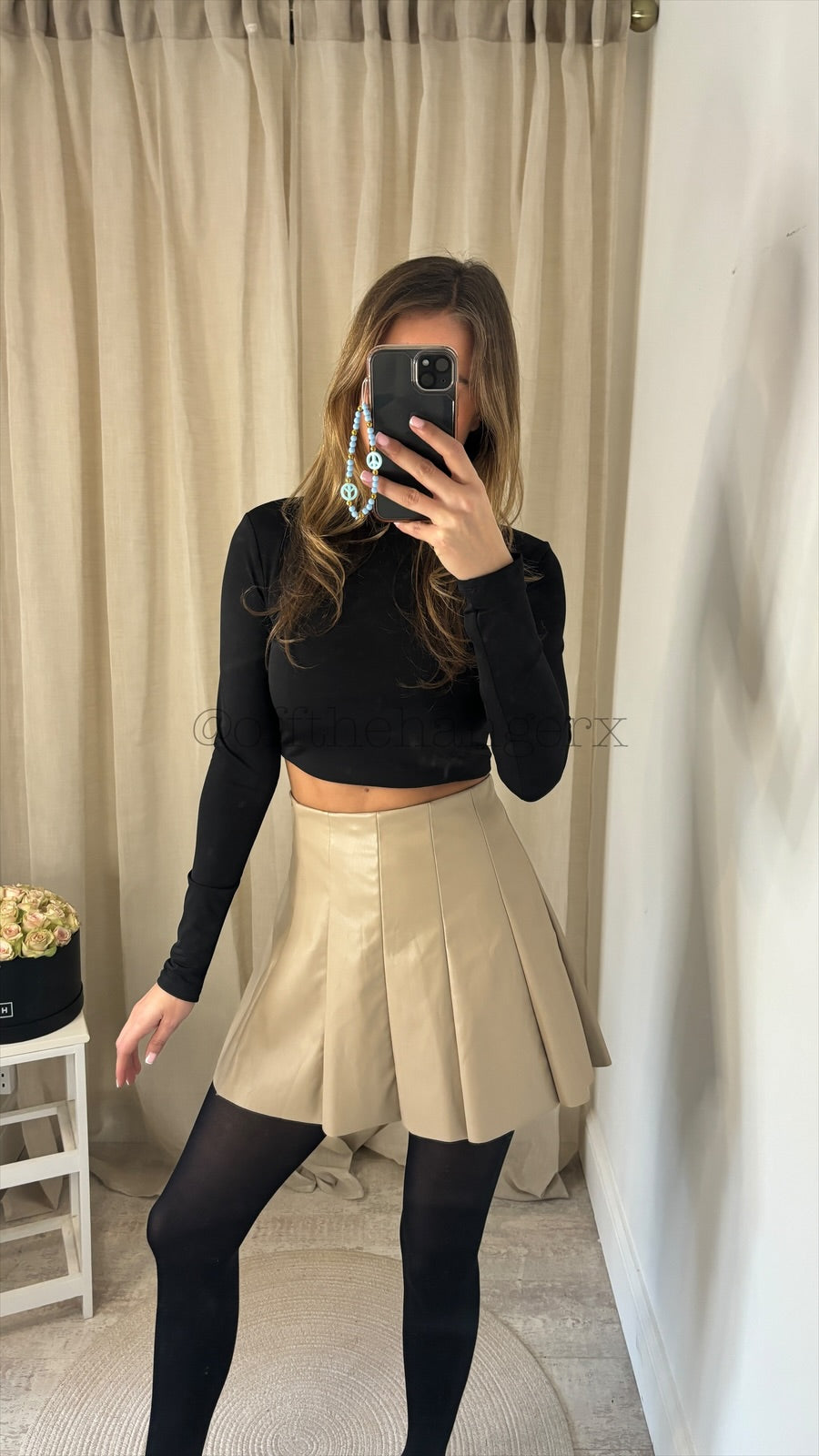 JENA PU PLEATED SKIRT