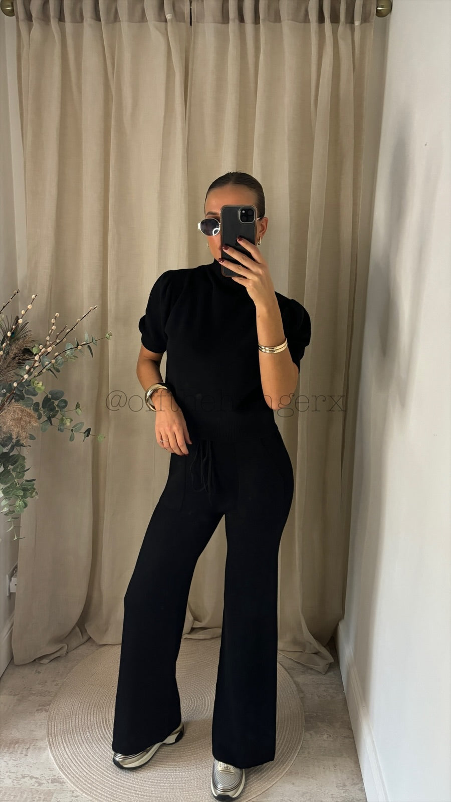 CLANCY PUFF SHOULDER KNITTED SET