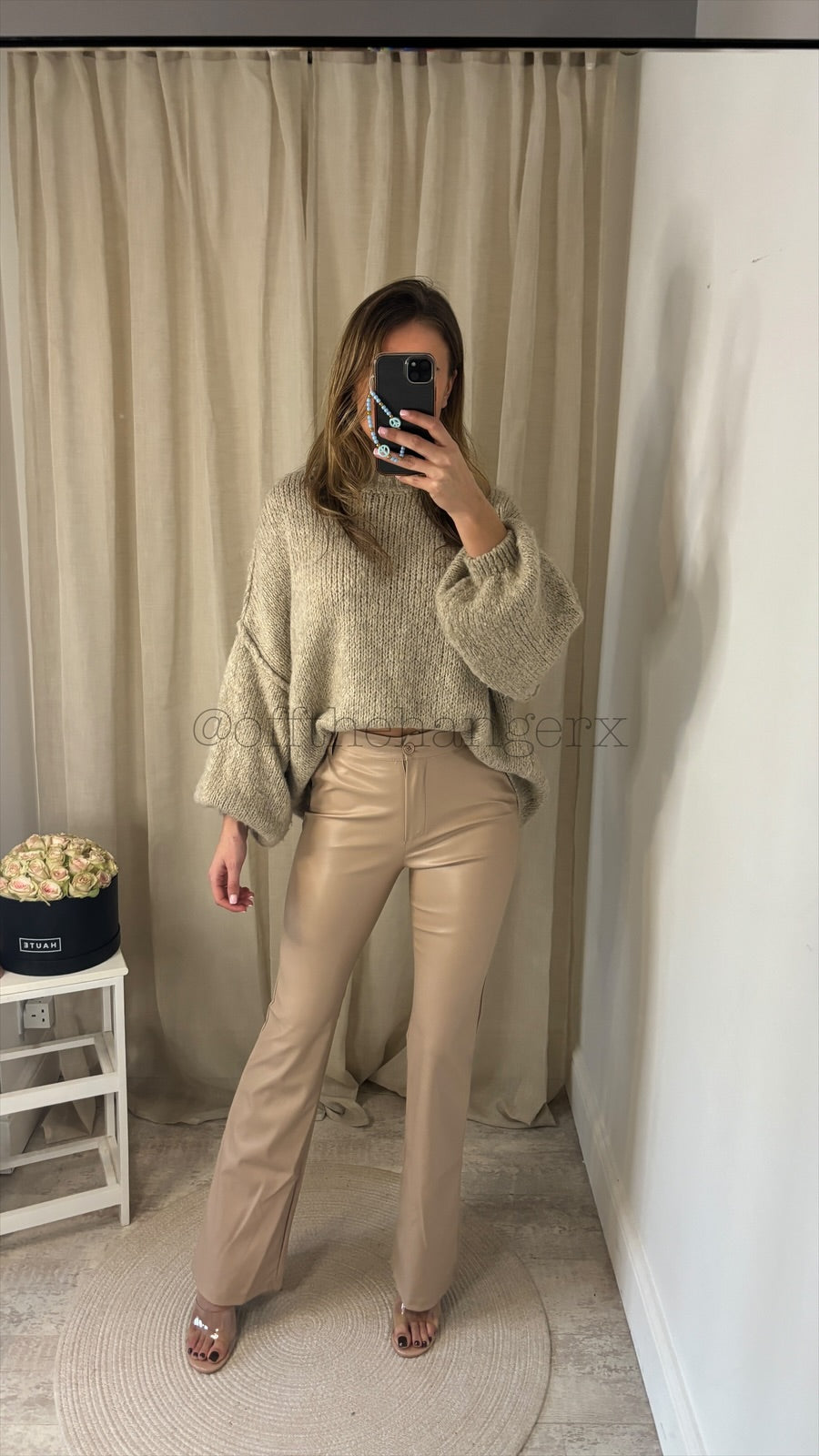 CHARLENE PU LEATHER FLARES