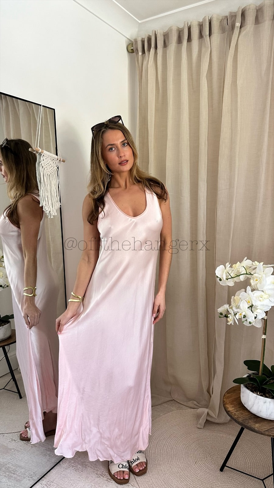 PALOMA SATIN FEEL MAXI DRESS