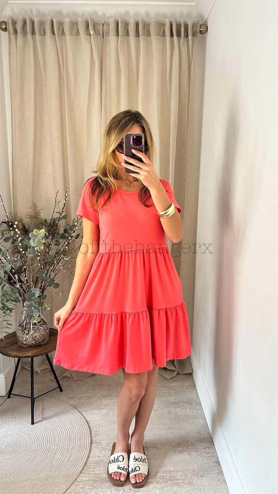 TREYA COTTON TIERED DRESS