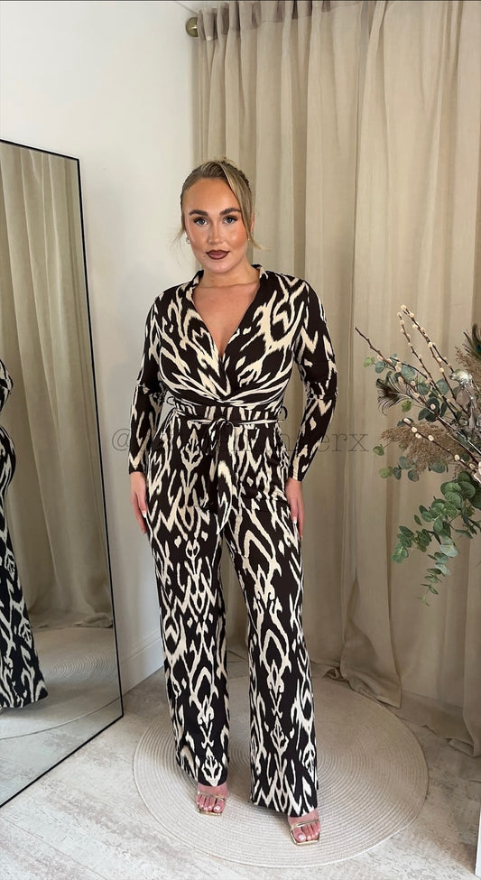 HELENA SLINKY V-NECK JUMPSUIT