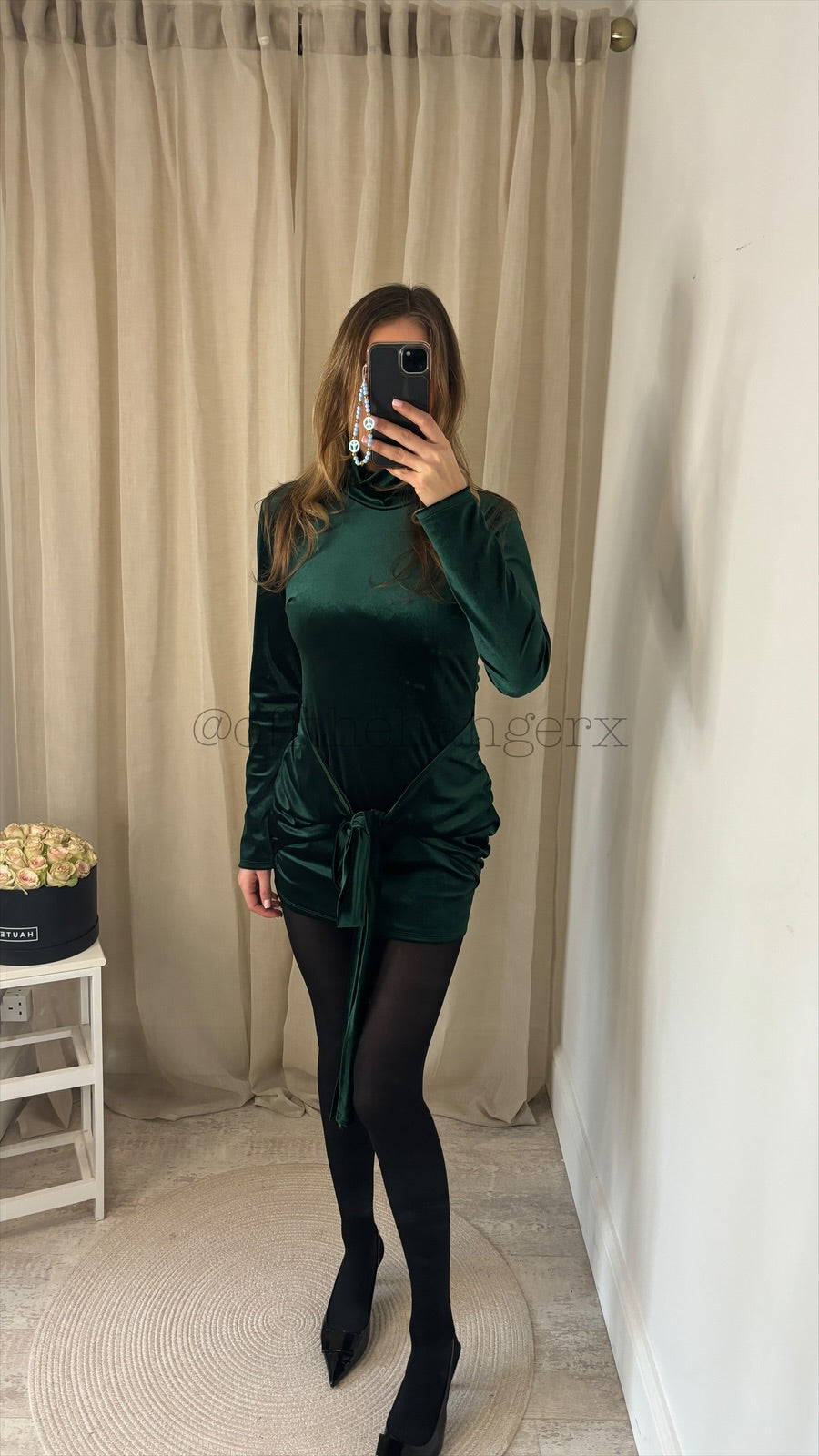 CHIA VELVET RUCHED MINI DRESS