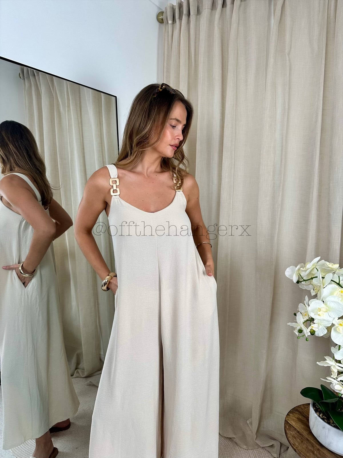 SOPHIE BUCKLE WIDE LEG JUMPSUIT