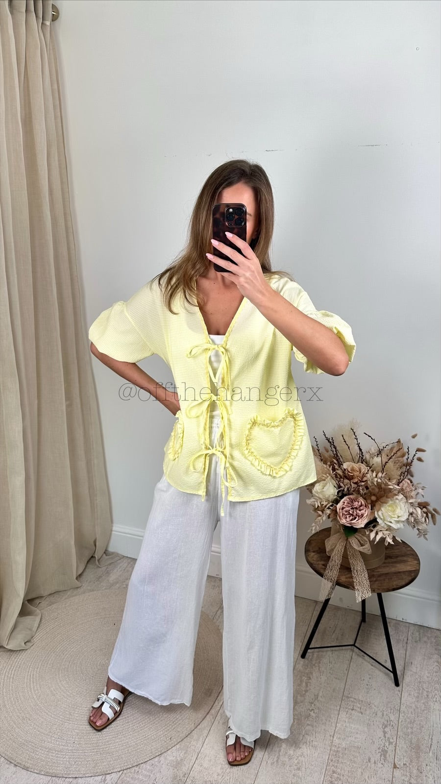 HATTIE GINGHAM TIE FRONT SHIRT