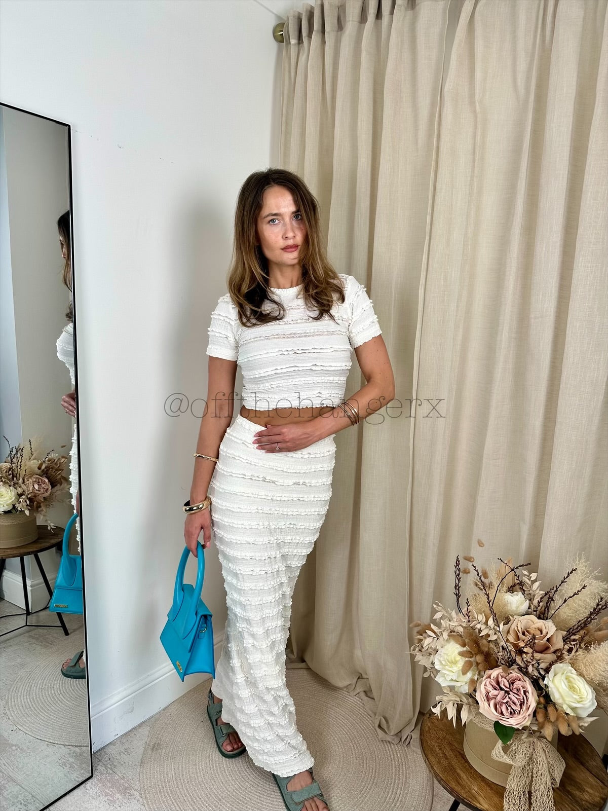 CLARICE CRINKLE MAXI SKIRT SET