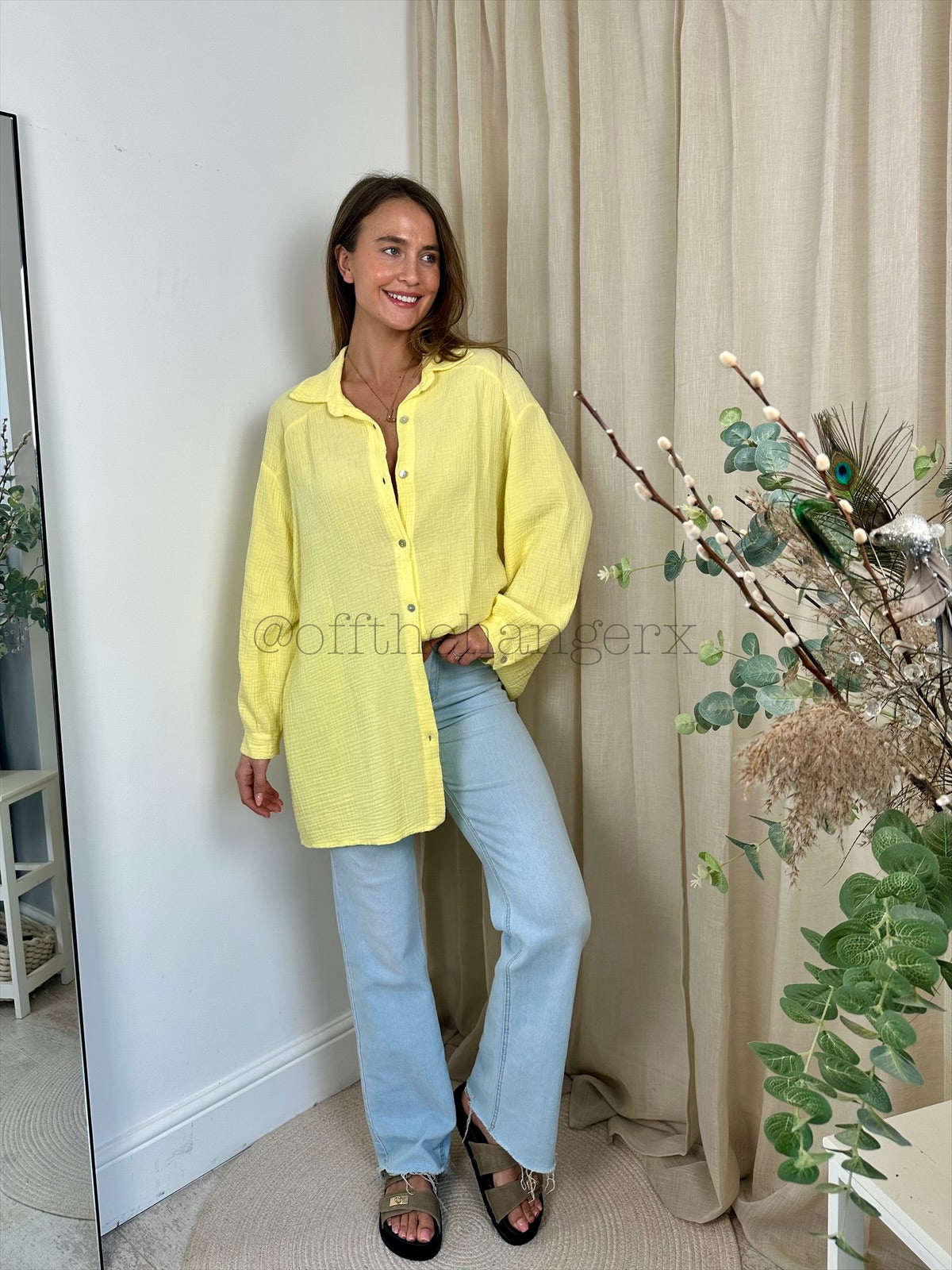 ELMA SEQUIN CHEESECLOTH SHIRT