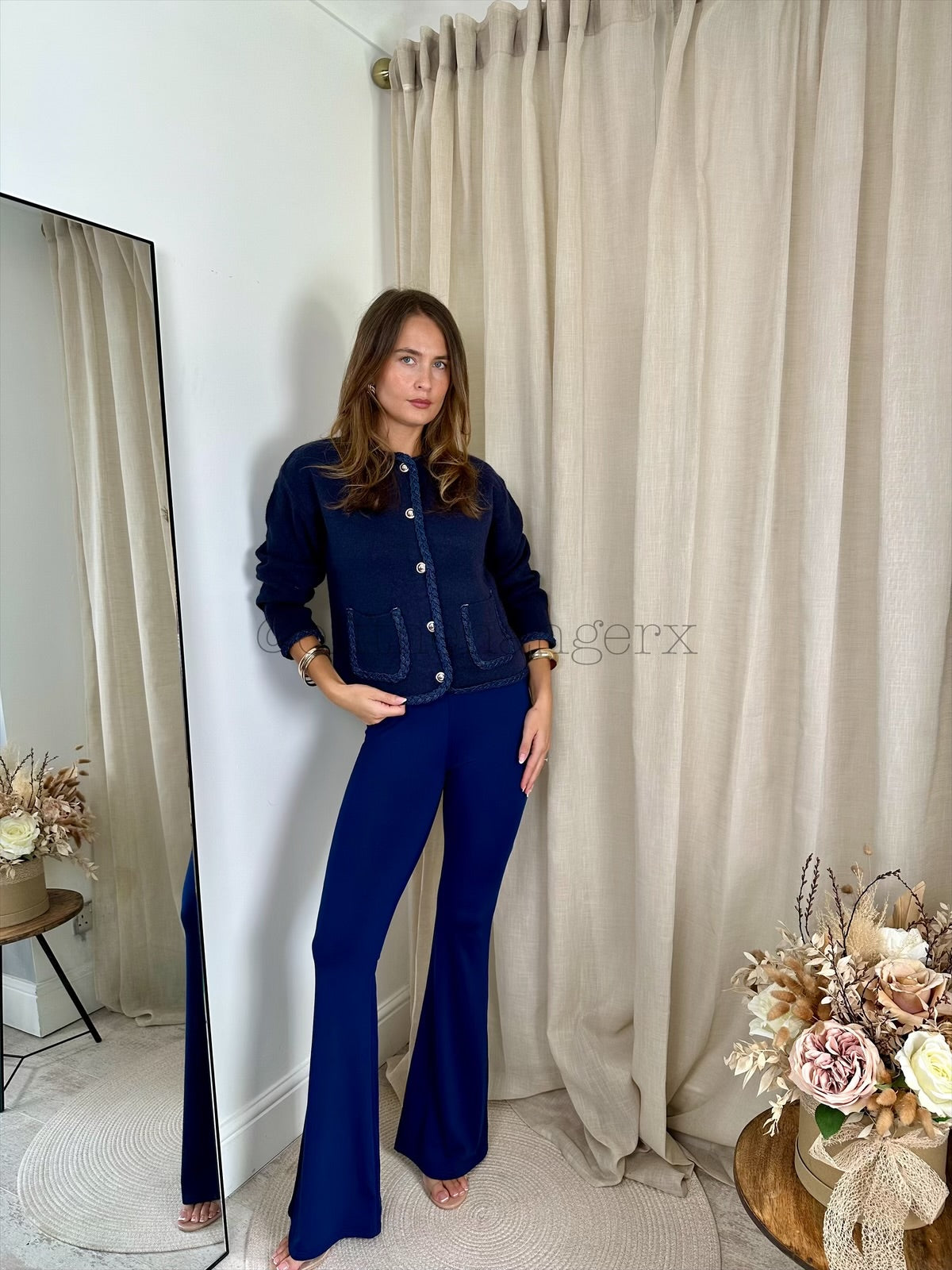 CHANEL FINE KNIT DENIM THREAD CARDIGAN