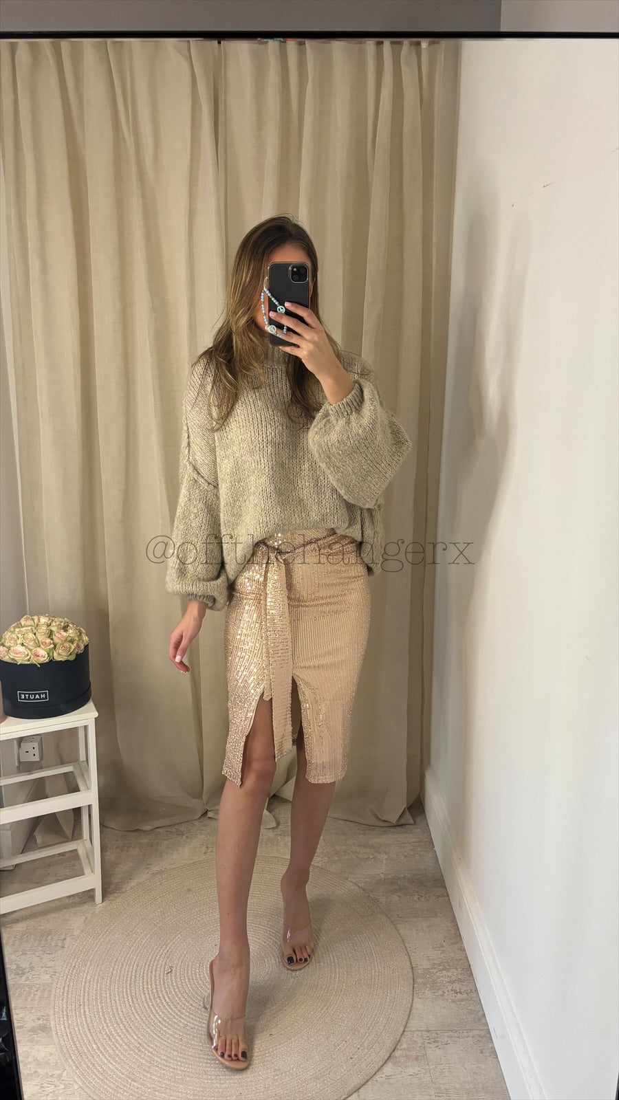 HALLE SEQUIN SKIRT