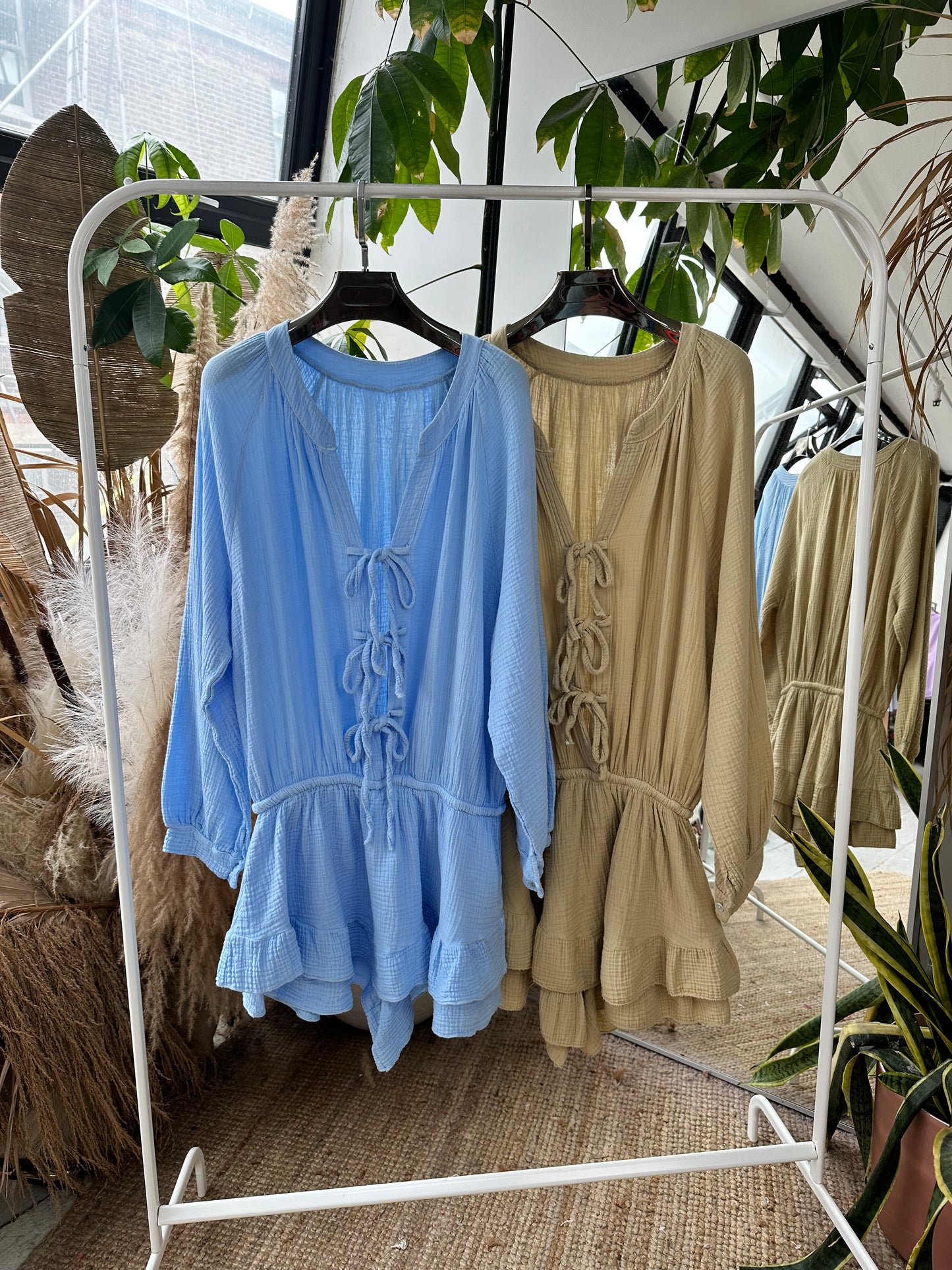 PIPPA CHEESECLOTH TIE PLAYSUIT