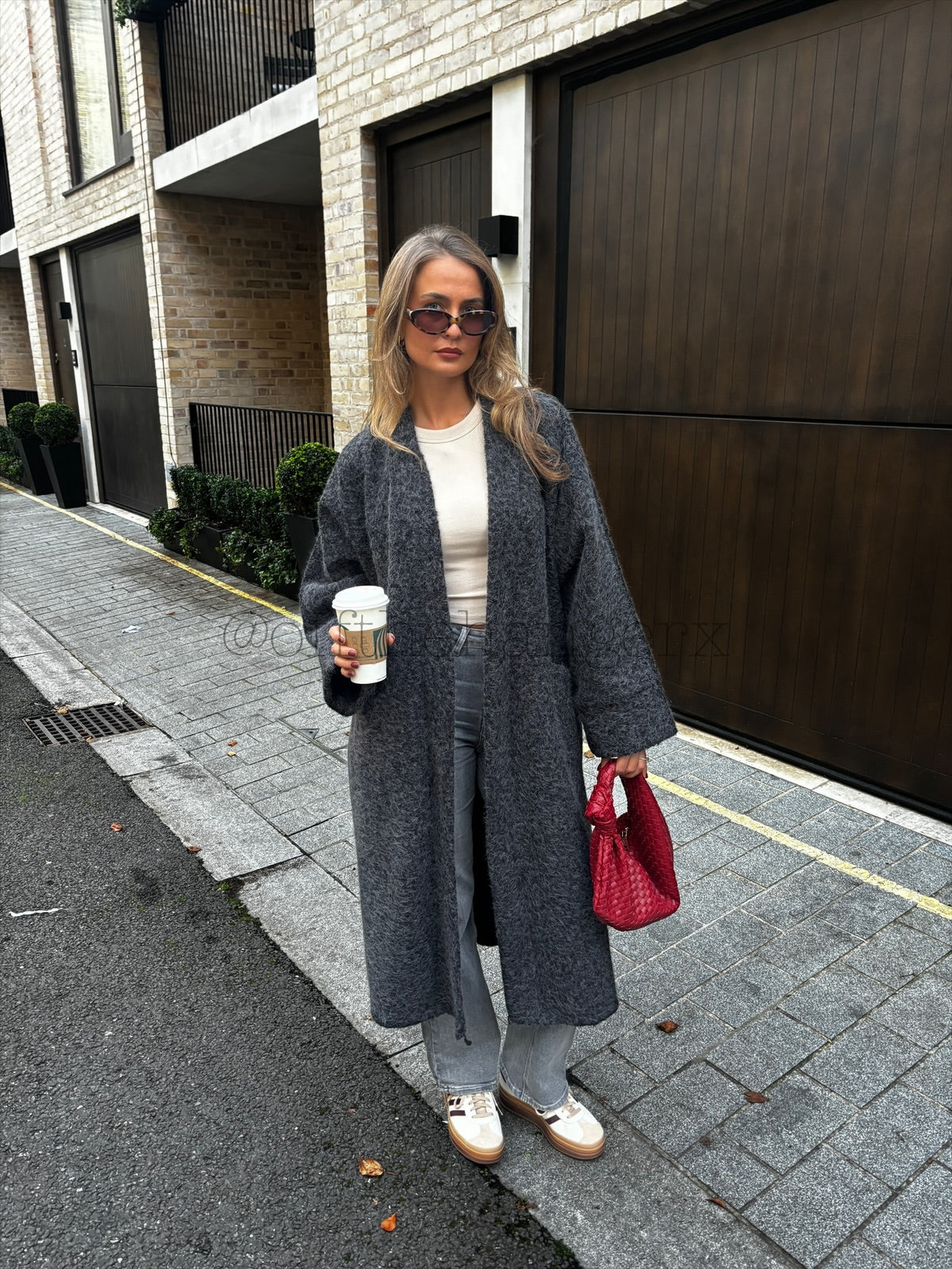 HAZEL WOOL FEEL OVERSIZED COAT