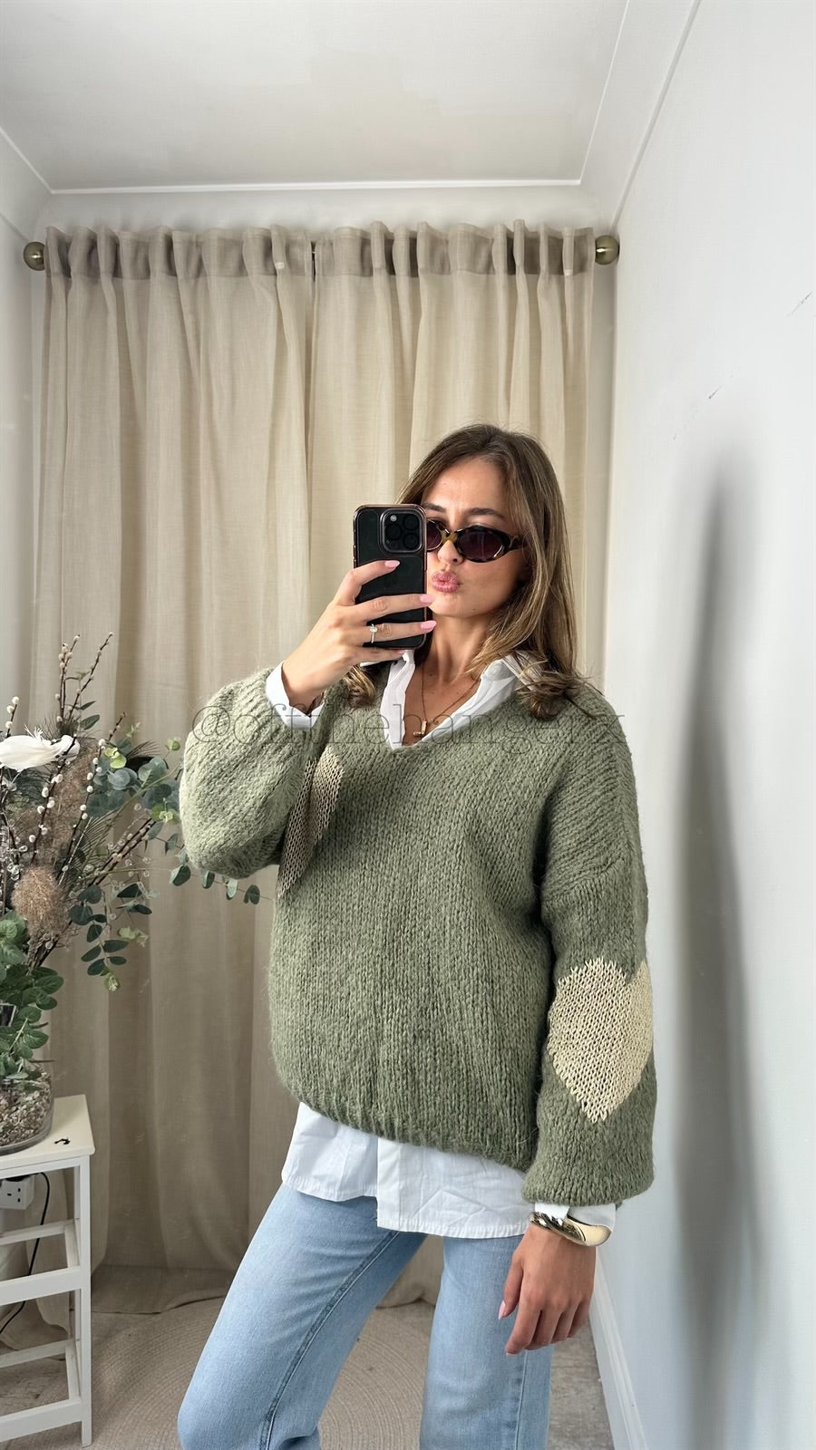 LAYLA METALLIC HEART JUMPER