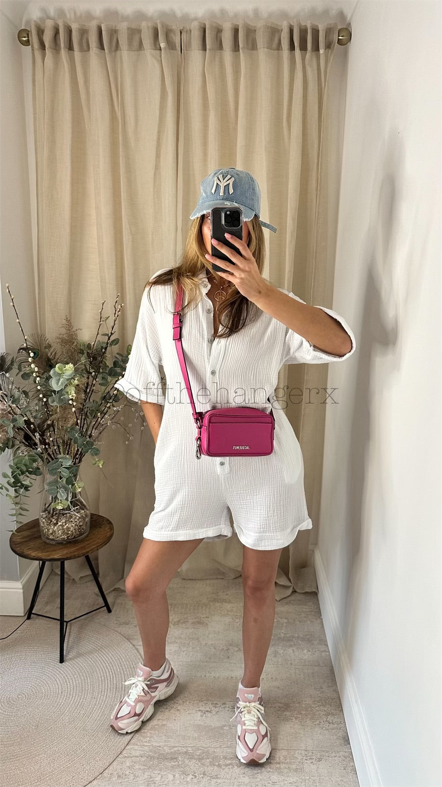LESTER CHEESECLOTH BELTED ROMPER