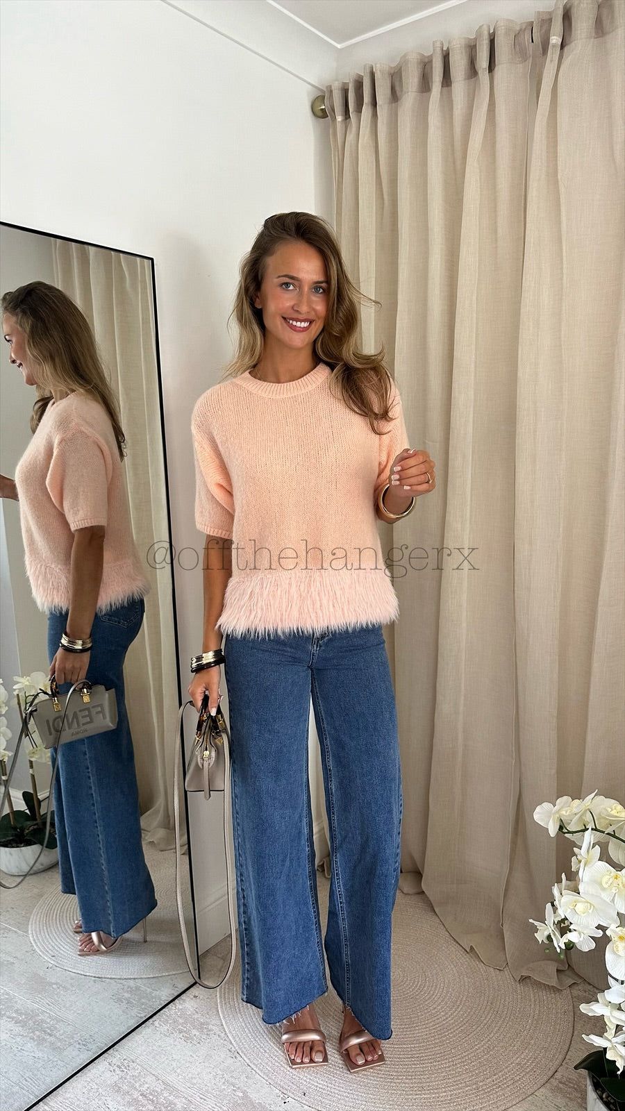 THELMA FUR TRIM JUMPER