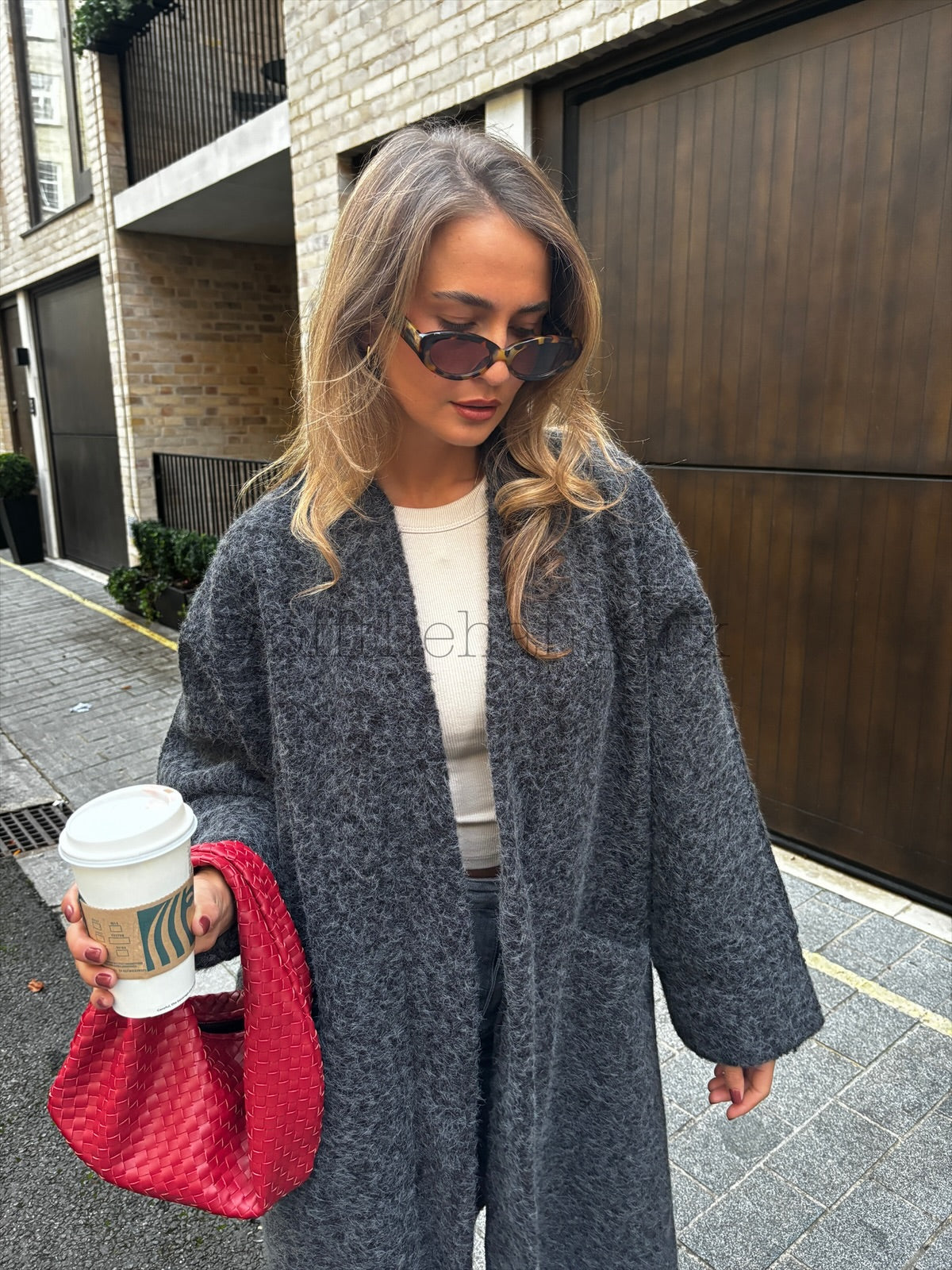 HAZEL WOOL FEEL OVERSIZED COAT