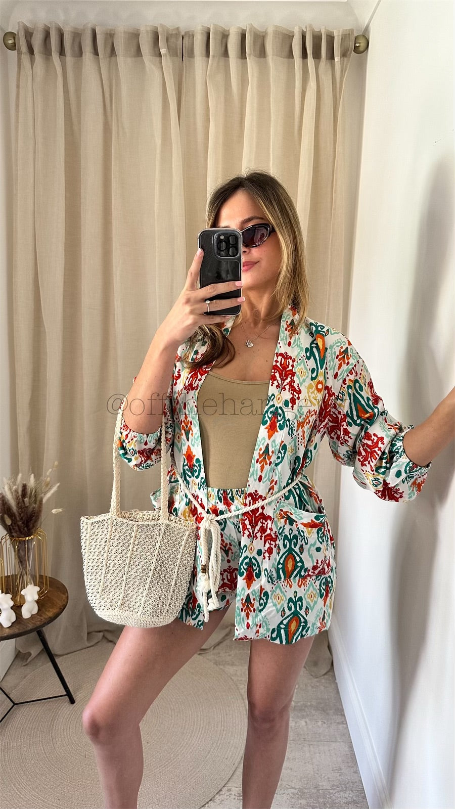 ALLY SILK FEEL PRINTED SHORT SET